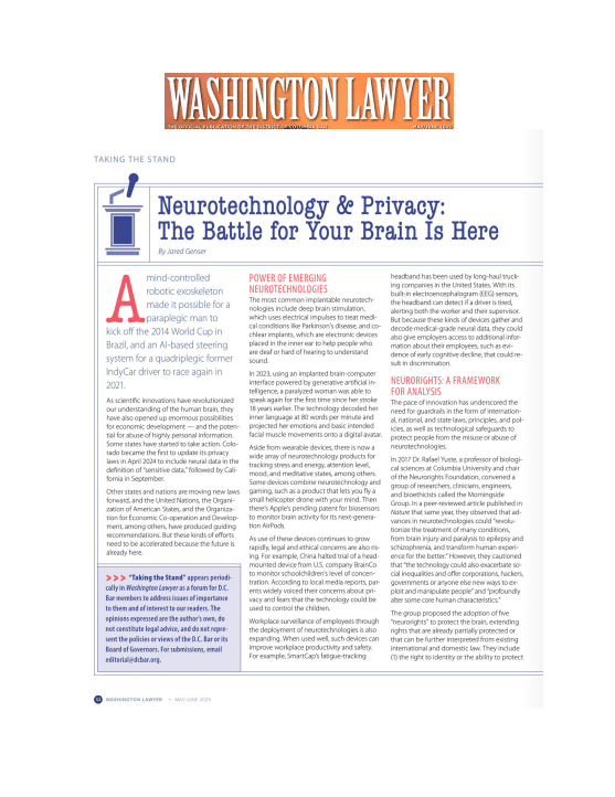 Neurotechnology & Privacy: The Battle for Your Brain Is Here