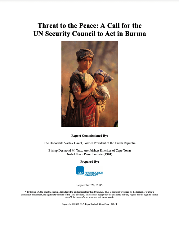 Threat to the Peace: A Call for the UN Security Council to Act in Burma